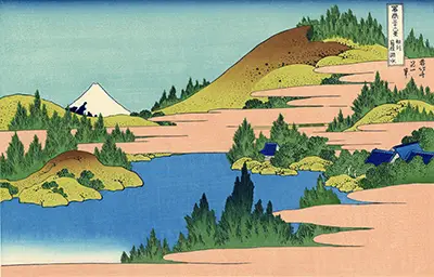 The lake of Hakone in Sagami Province Hokusai